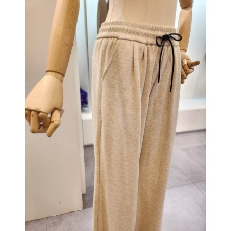 포켓 밴딩 와이드 팬츠