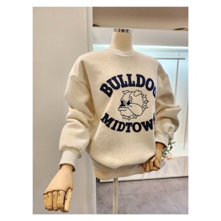 강아지 레터링 기모 맨투맨티셔츠