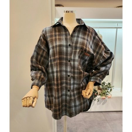 빅포켓 체크 루즈핏 셔츠