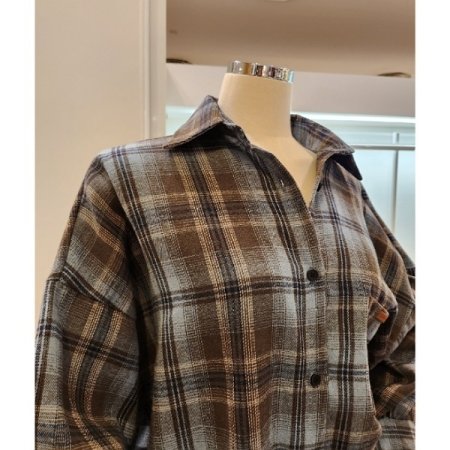 빅포켓 체크 루즈핏 셔츠