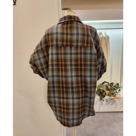 빅포켓 체크 루즈핏 셔츠