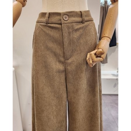 뒷밴딩 코듀로이 통 와이드팬츠