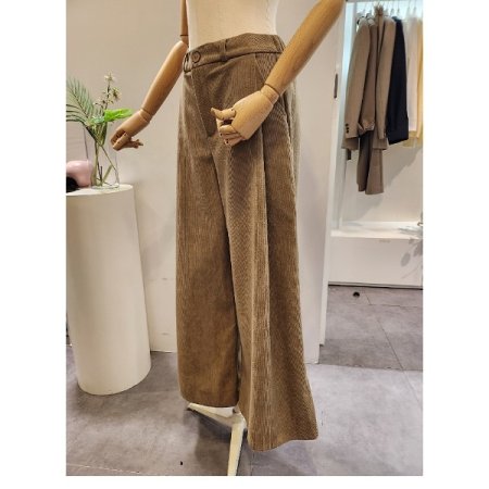 뒷밴딩 코듀로이 통 와이드팬츠