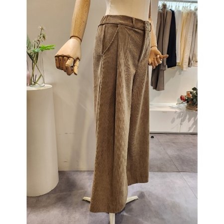 뒷밴딩 코듀로이 통 와이드팬츠