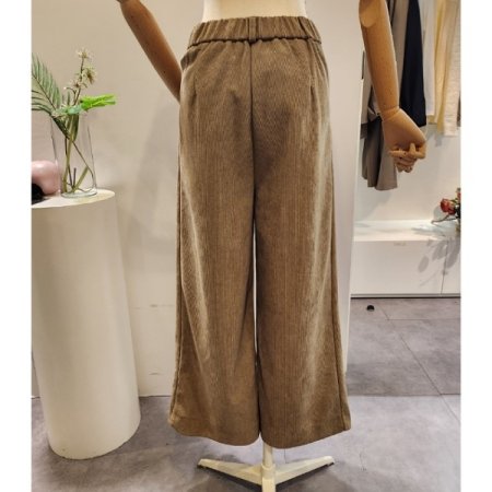 뒷밴딩 코듀로이 통 와이드팬츠