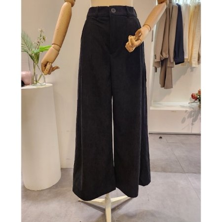 뒷밴딩 코듀로이 통 와이드팬츠