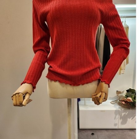 롤링 반목 심플 패턴 니트