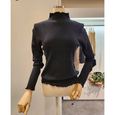 롤링 반목 심플 패턴 니트