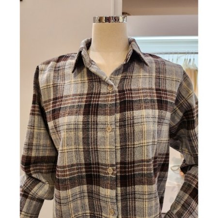 베이직 카라 체크 셔츠