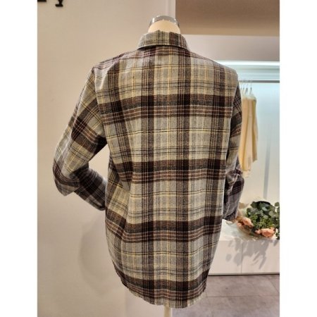 베이직 카라 체크 셔츠