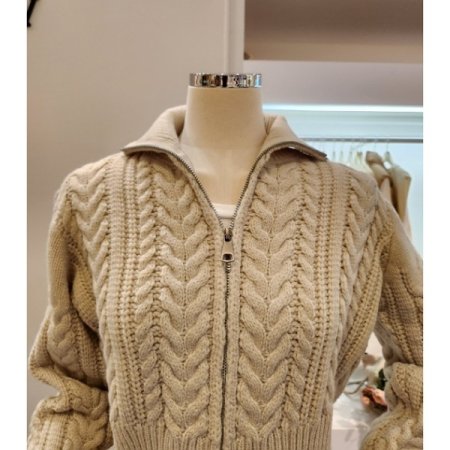 투웨이 짜임 숏 가디건