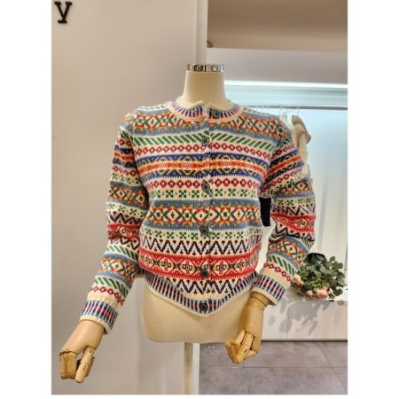 믹스컬러 패턴 가디건