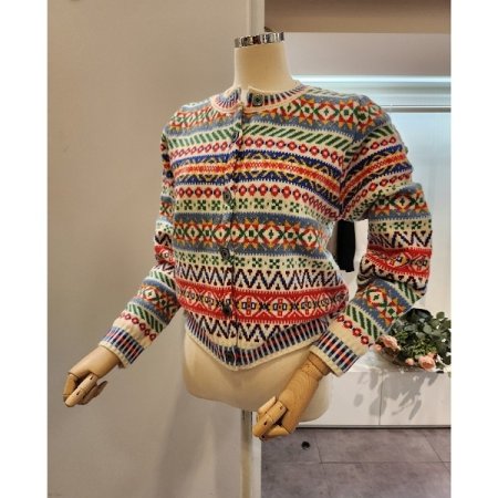 믹스컬러 패턴 가디건