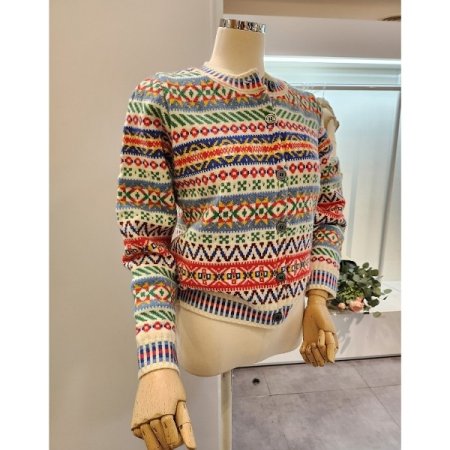 믹스컬러 패턴 가디건