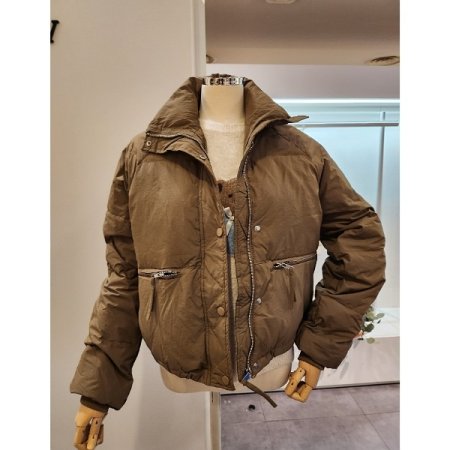 심플 포켓 덕다운 집업 점퍼