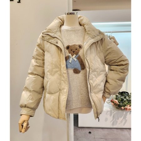 하이넥 덕 다운 집업점퍼