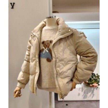 하이넥 덕 다운 집업점퍼