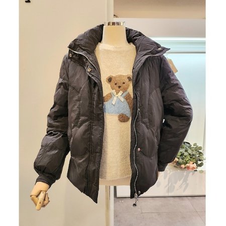 하이넥 덕 다운 집업점퍼