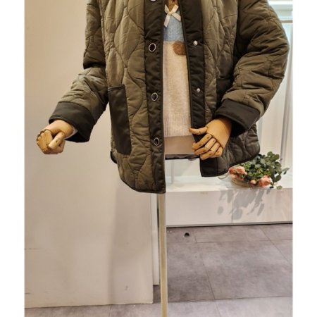 양털카라 퀼팅 패딩점퍼