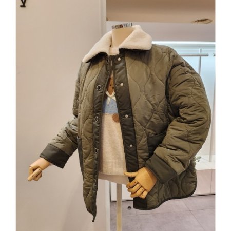 양털카라 퀼팅 패딩점퍼