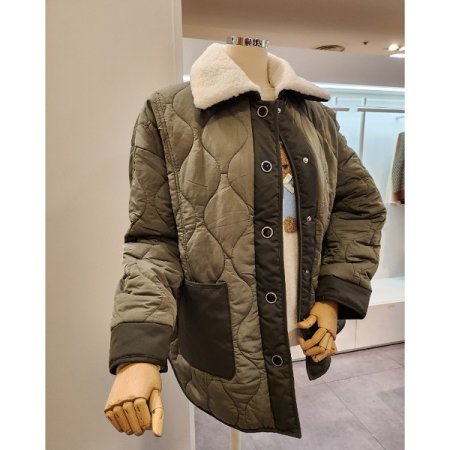 양털카라 퀼팅 패딩점퍼