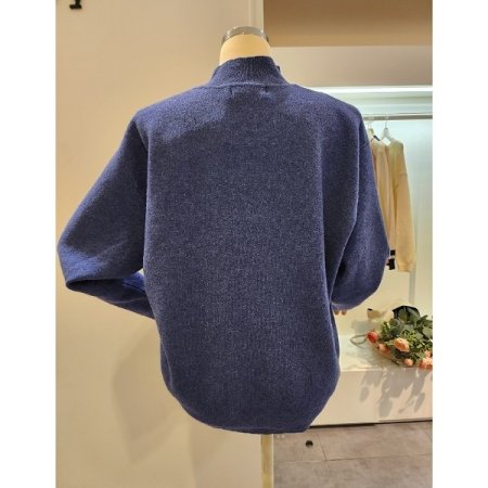 심플 레터링 반목 니트