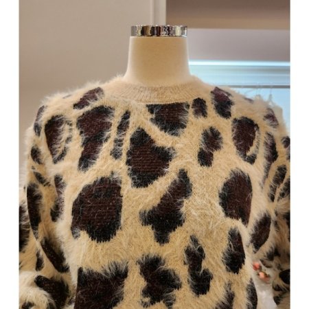 빅 레오파드 니트