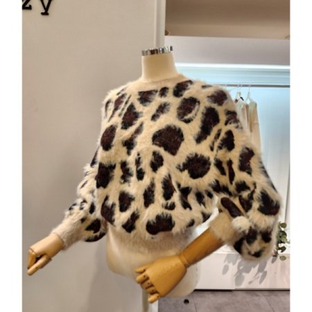 빅 레오파드 니트