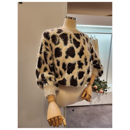 빅 레오파드 니트
