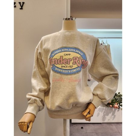 영문 레터링 기모 맨투맨티셔츠