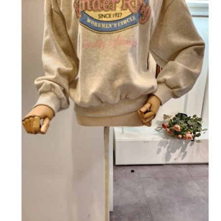 영문 레터링 기모 맨투맨티셔츠