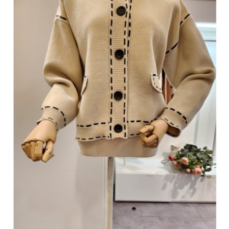 스티치 페이크포켓 가디건