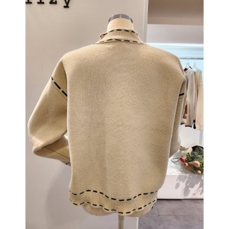 스티치 페이크포켓 가디건