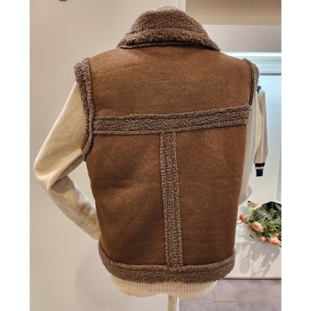 양털 무스탕 조끼