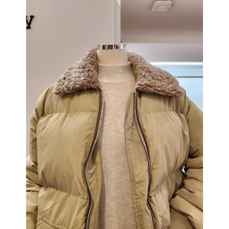 카라 스트링 패딩 점퍼