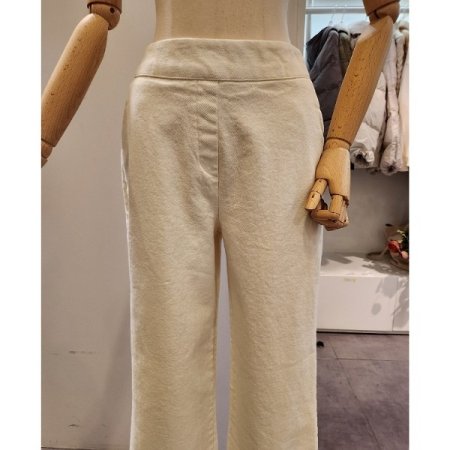 무지 뒷 밴딩 통 일자 팬츠