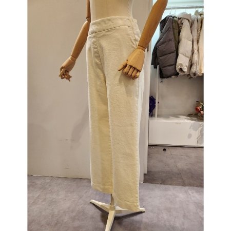 무지 뒷 밴딩 통 일자 팬츠