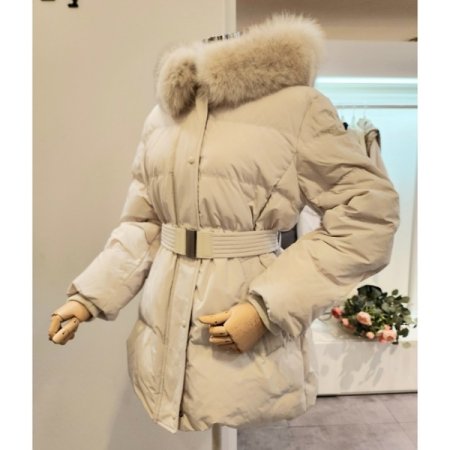 폭스퍼 벨티드 구스다운 점퍼