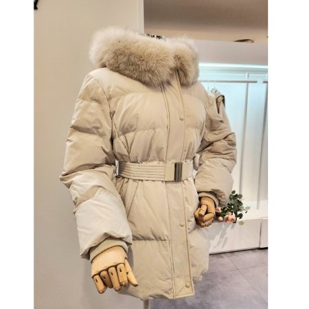 폭스퍼 벨티드 구스다운 점퍼