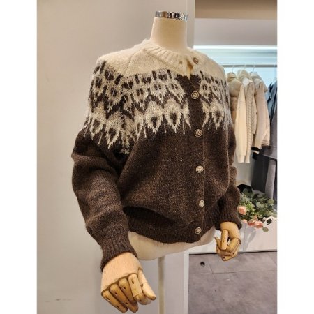 패턴 그라데이션 가디건