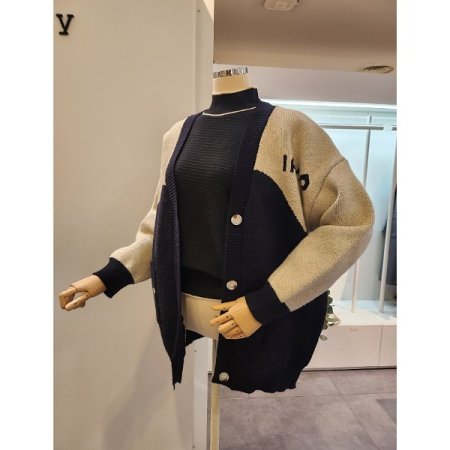 백 스마일 루즈핏 가디건