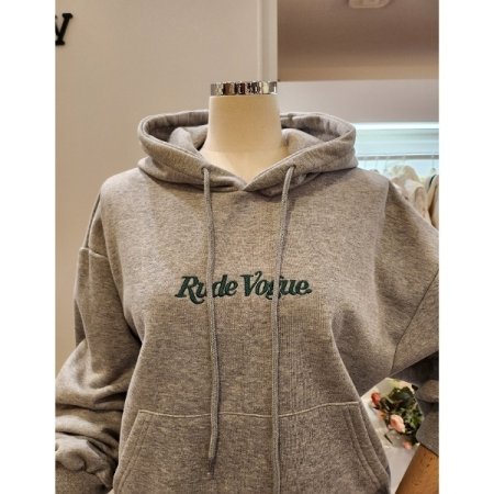 심플 레터링 후드 티셔츠