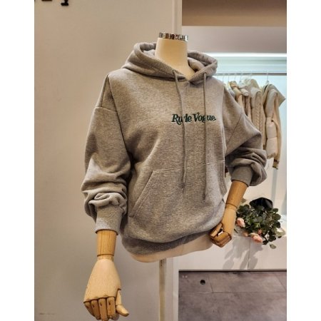 심플 레터링 후드 티셔츠