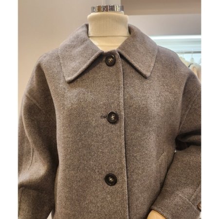 볼륨소매 울 블랜디드 코트