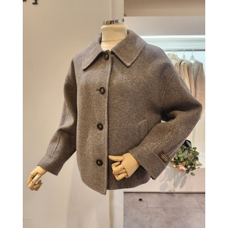 볼륨소매 울 블랜디드 코트