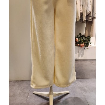 골지 전체밴딩 와이드 팬츠