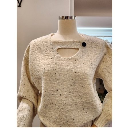 목선 트임 믹스 니트