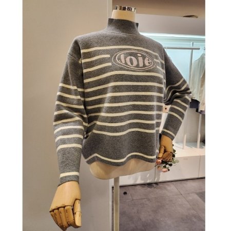 로고레터링 스트라이프 니트