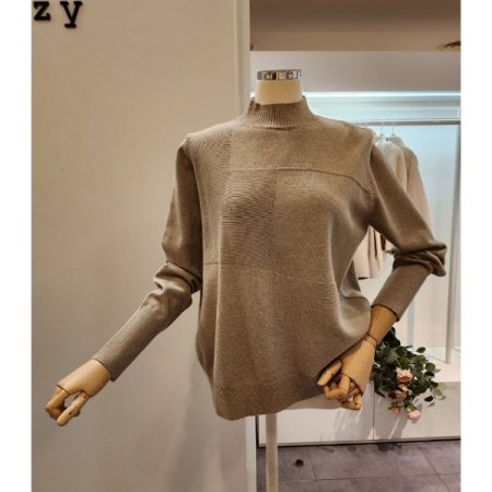 스퀘어 믹스 반목 니트