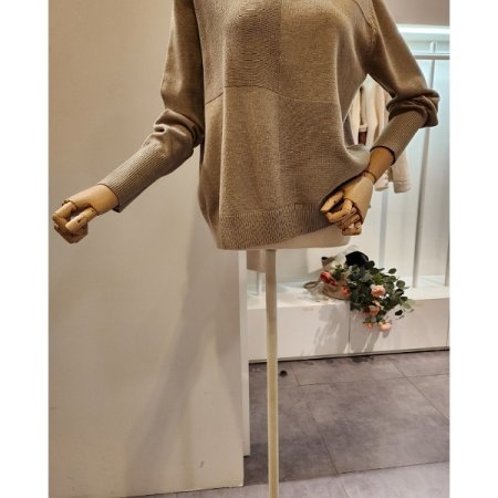 스퀘어 믹스 반목 니트